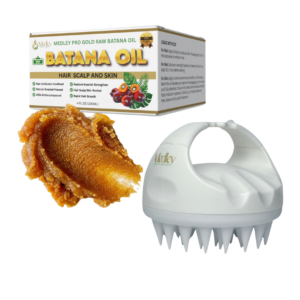 Medley PRO Gold Raw Batana Oil & Scalp Massager